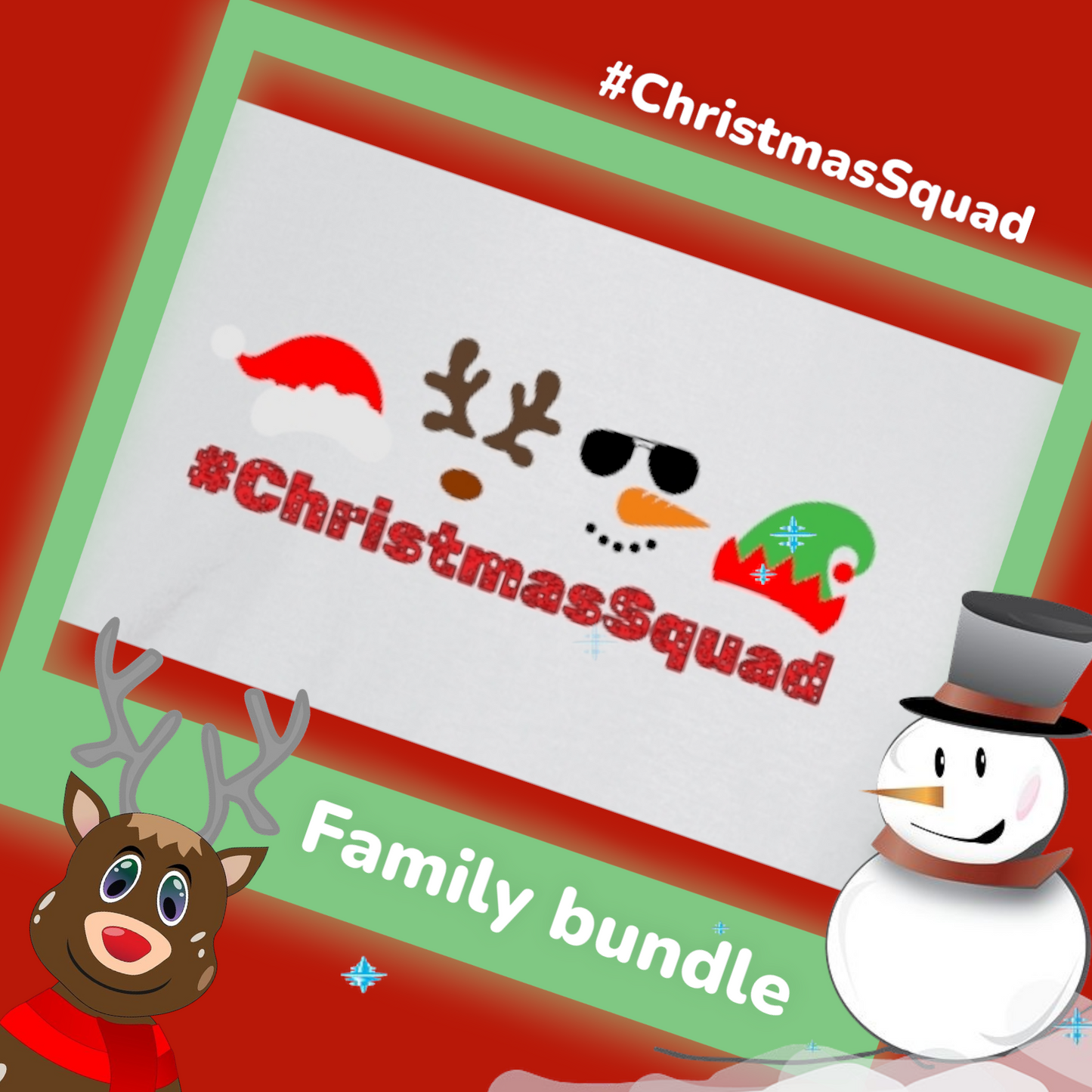 Christmas Squad Set of 3 Family Bundle T-Shirts