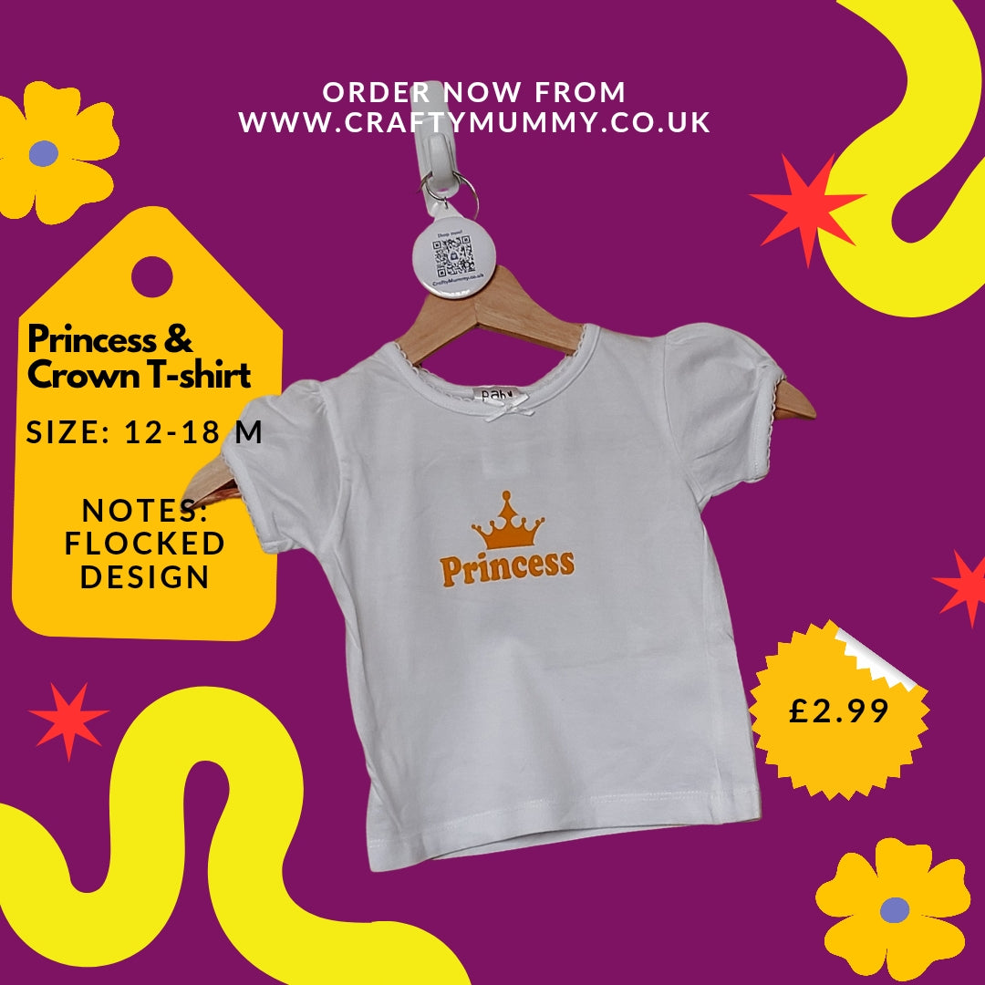 SALE! Princess & Crown White T-shirt