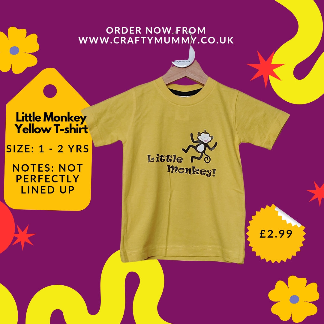 SALE! Little Monkey Yellow T-shirt