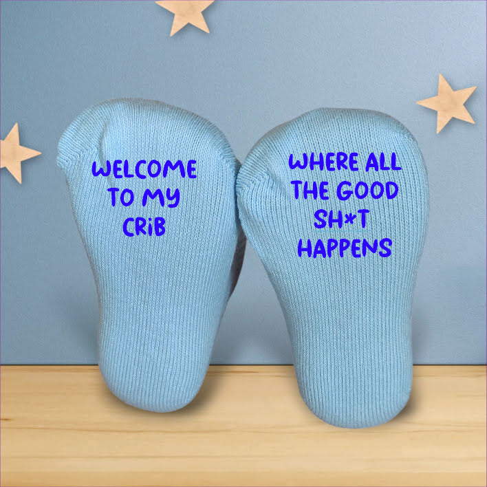 Welcome To My Crib Baby Socks