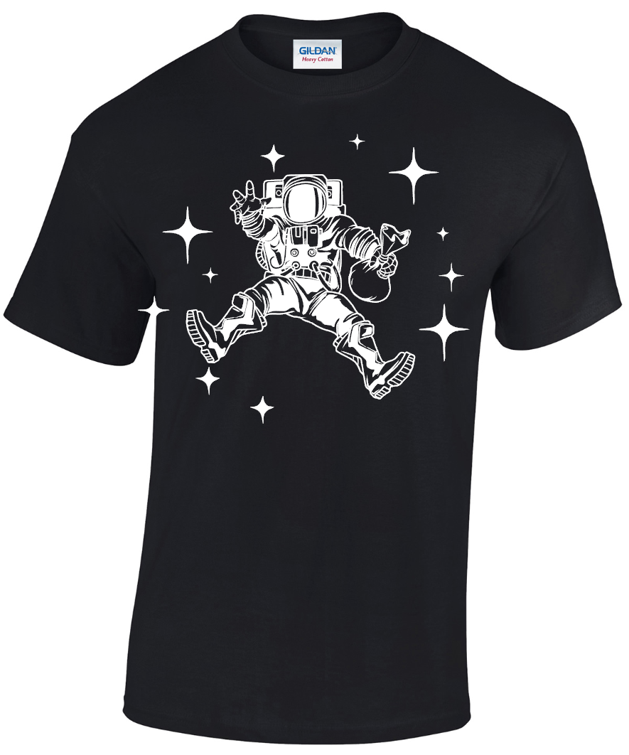 Spaceman / Astronaut T-shirt With Optional Glow In The Dark Stars