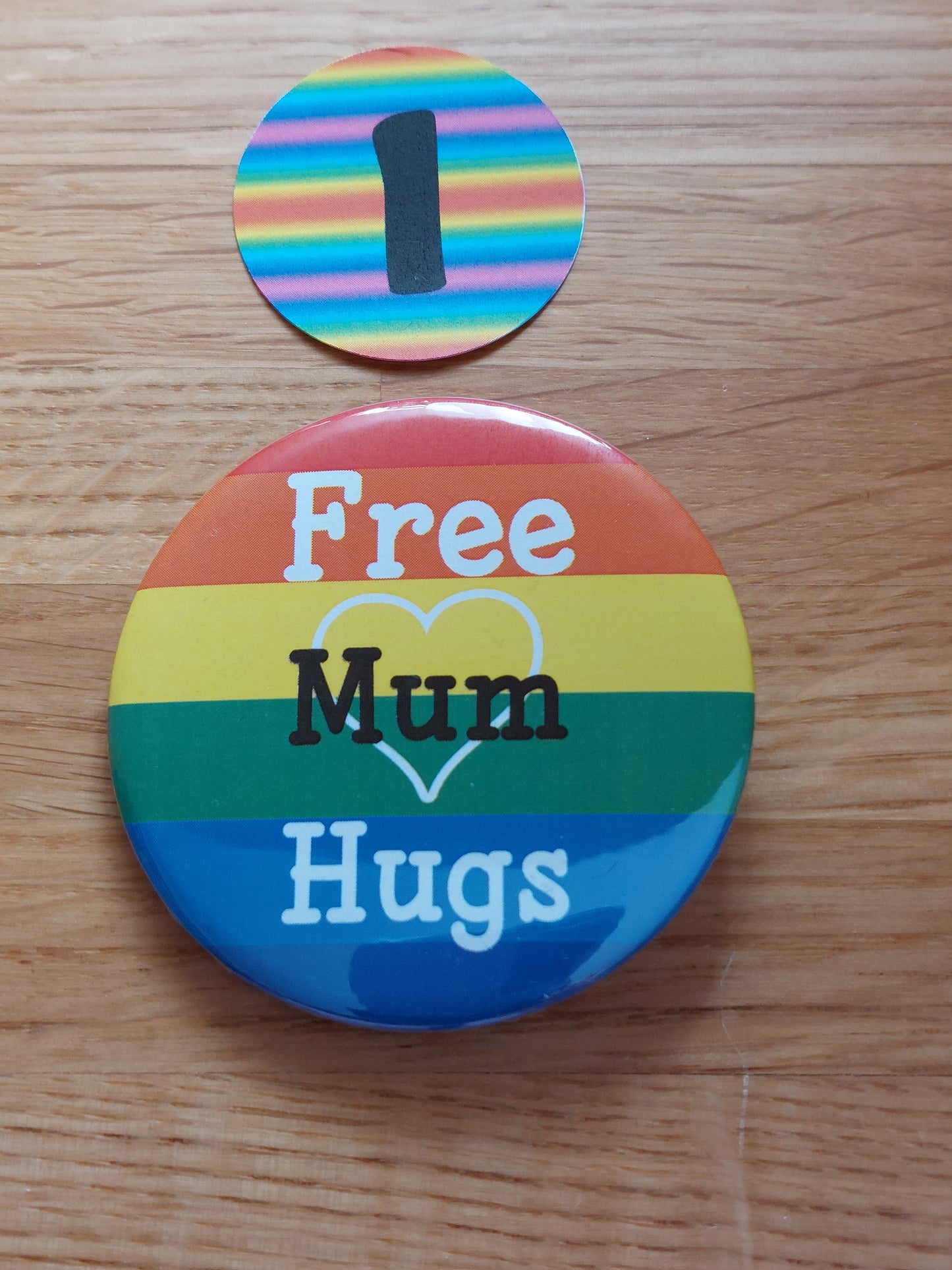 Free Hugs Badge For Pride