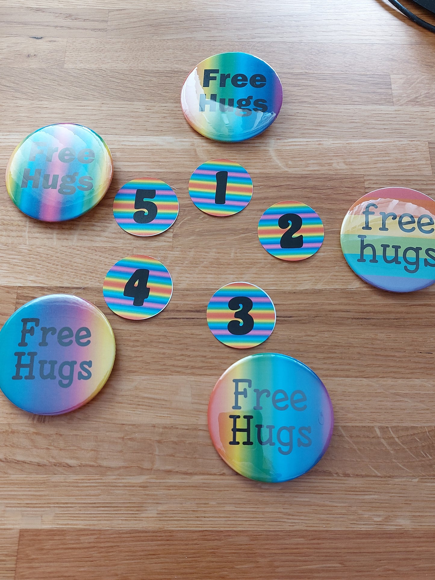 Free Hugs Badge For Pride
