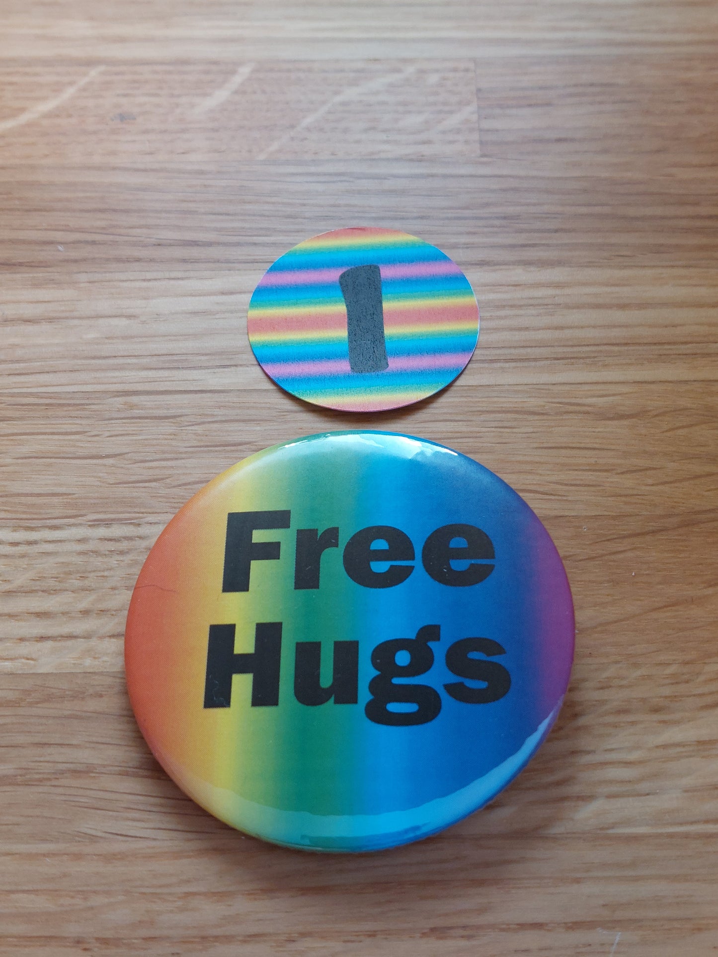 Free Hugs Badge For Pride