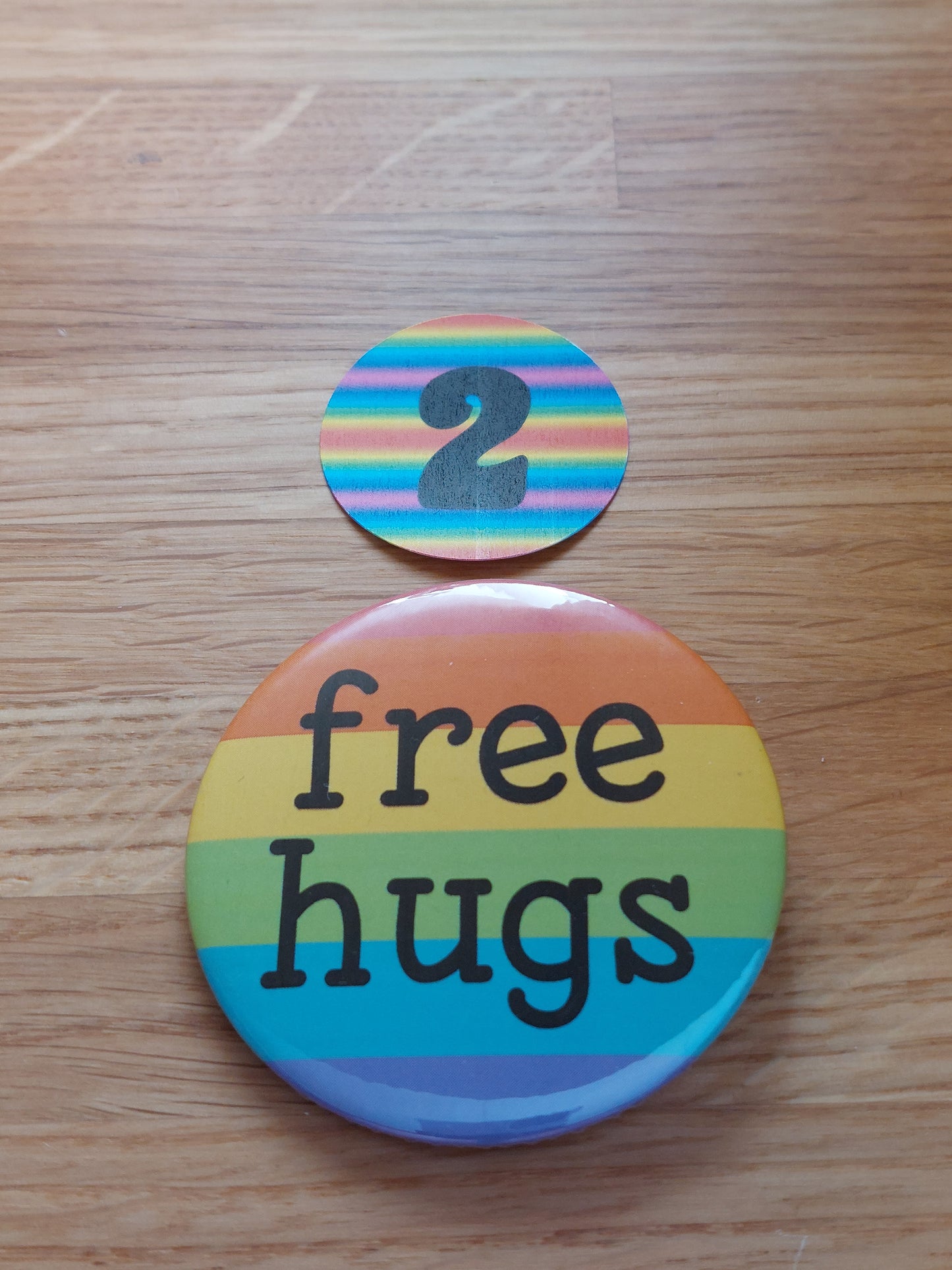 Free Hugs Badge For Pride