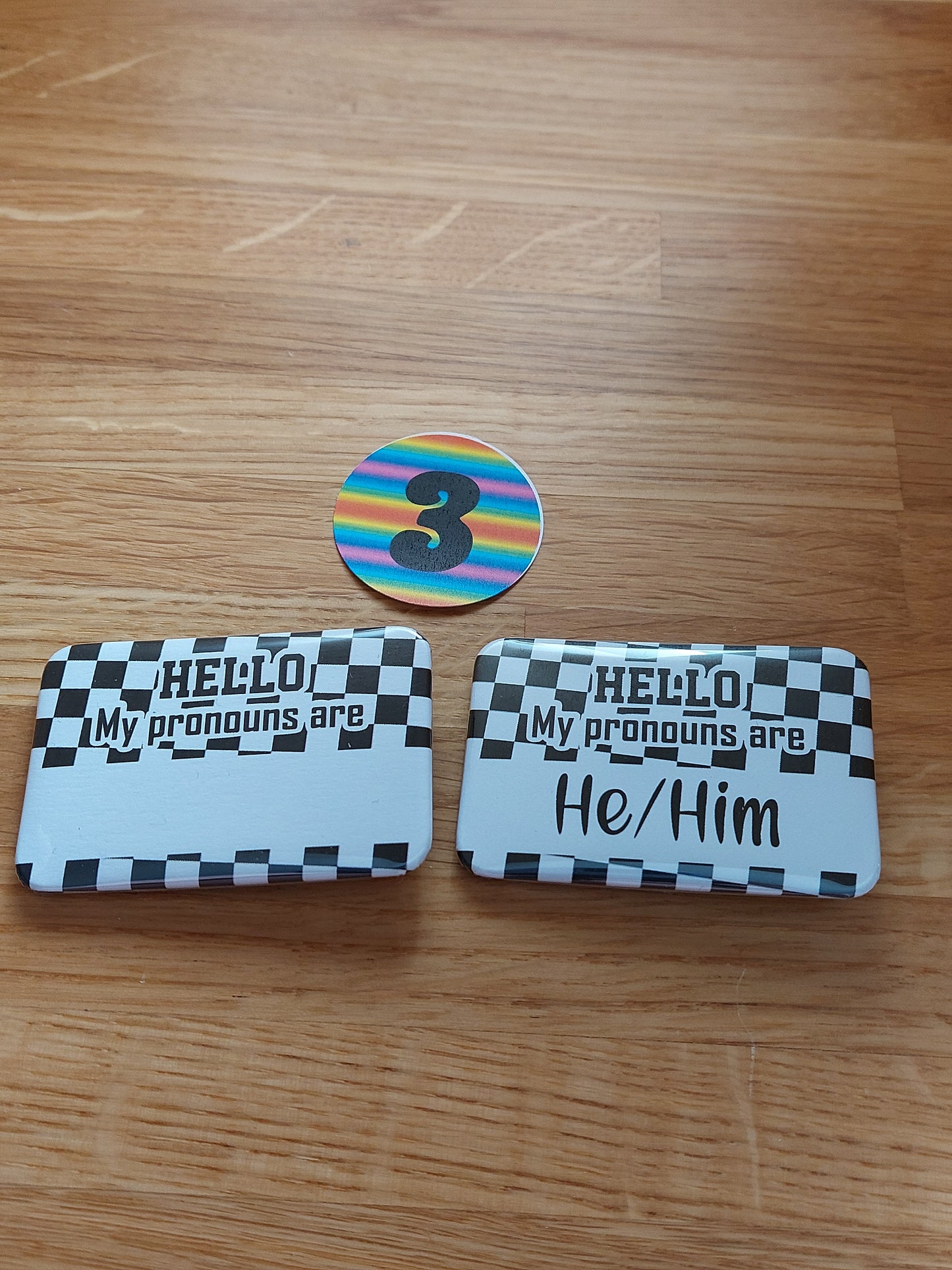 Pronoun Badge Bright - "Hello. My pronouns are"