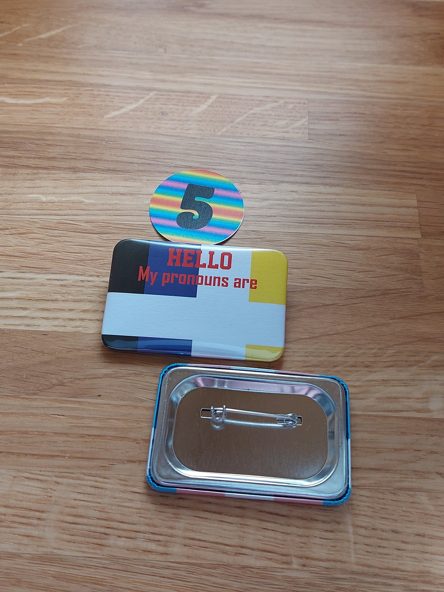 Pronoun Badge Bright - "Hello. My pronouns are"