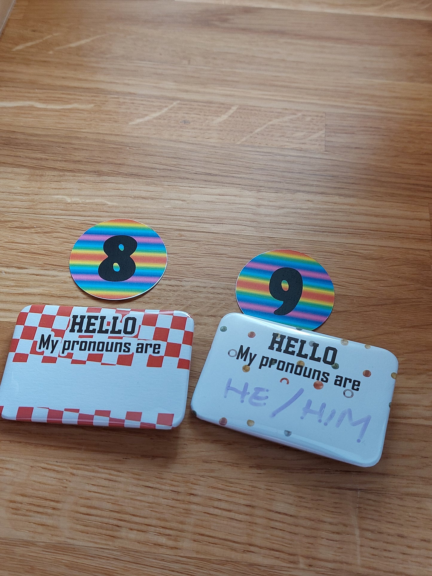 Pronoun Badge Bright - "Hello. My pronouns are"