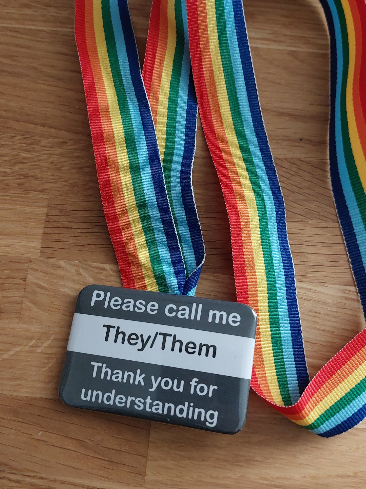 Pronoun Badge Muted - "Please call me"