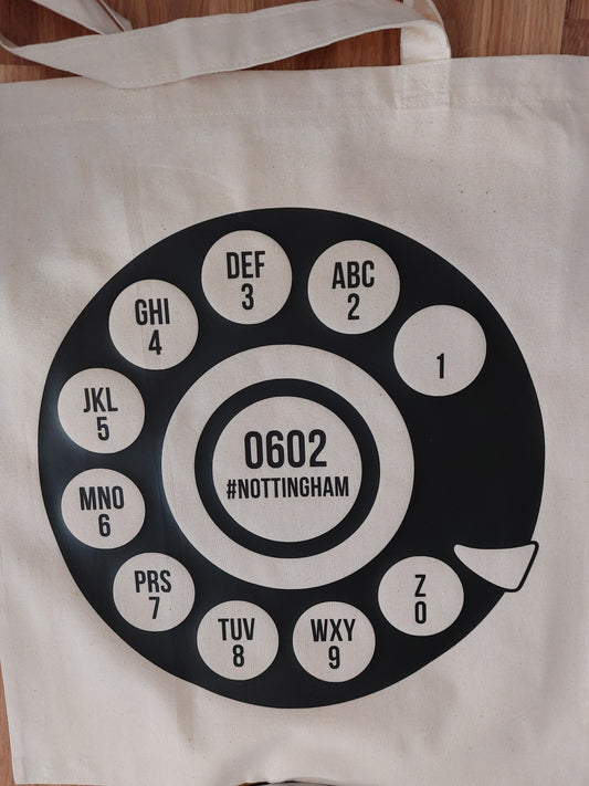 Telephone Rotary Retro Dialer Tote Bag