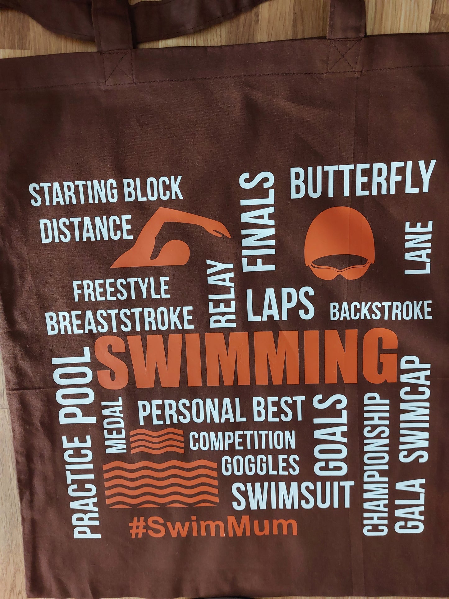 Swimming Wall Art Tote Bag