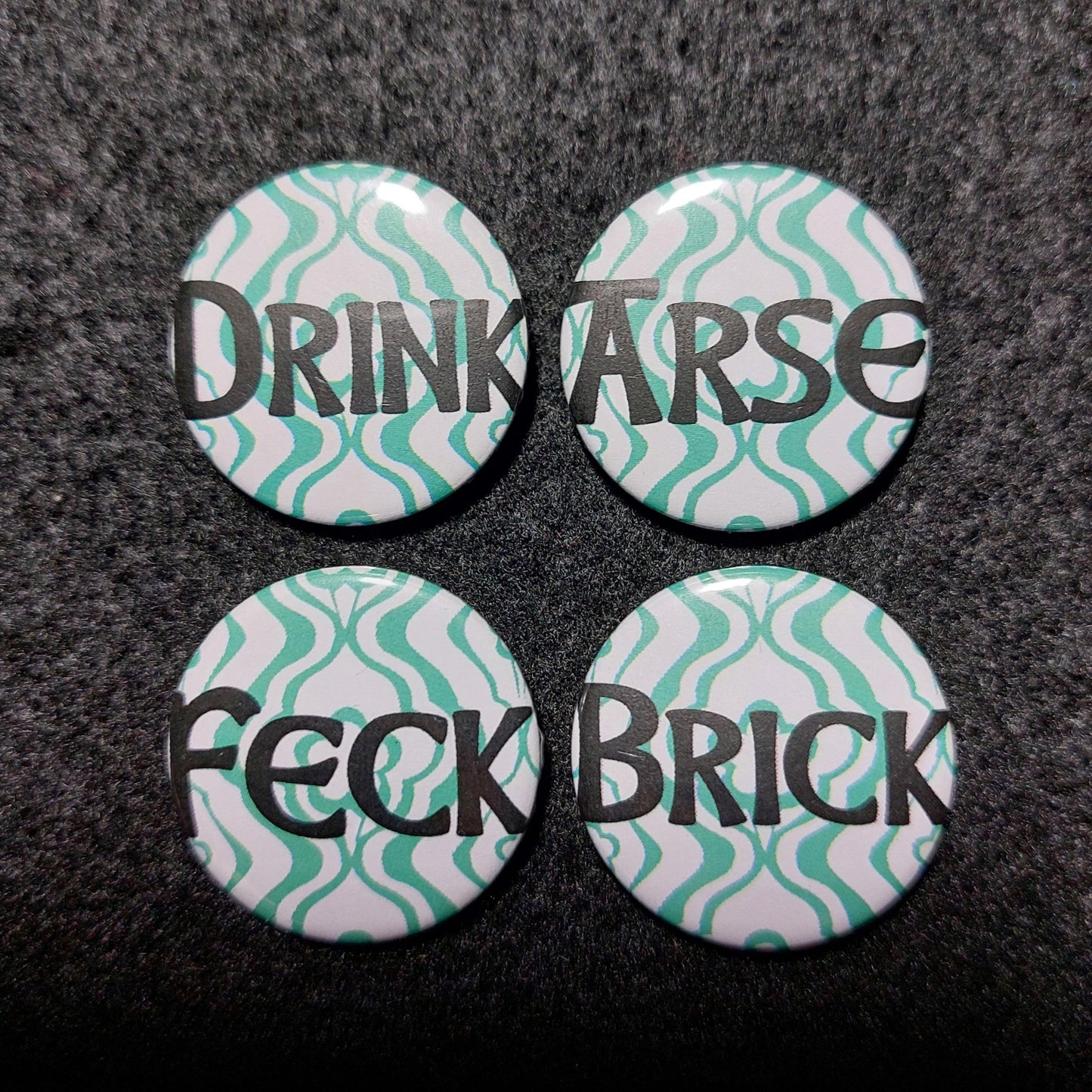 Father Ted Inspired Badges & Magnets, Set Of 4