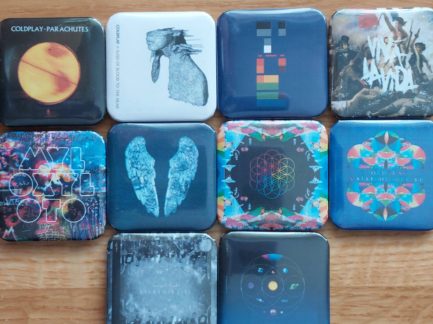 Coldplay Inspired Badges & Magnets