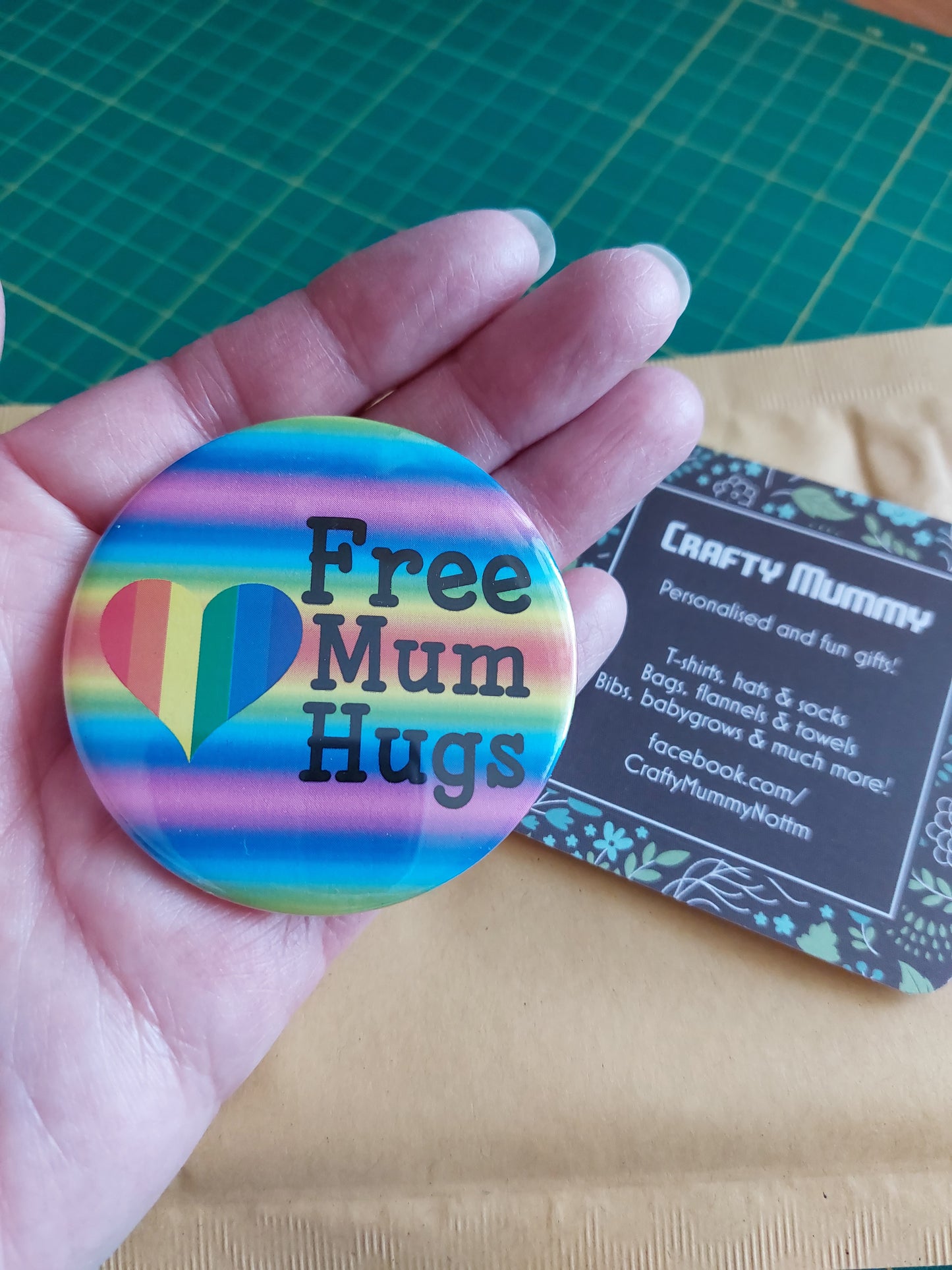 Free Hugs Badge For Pride