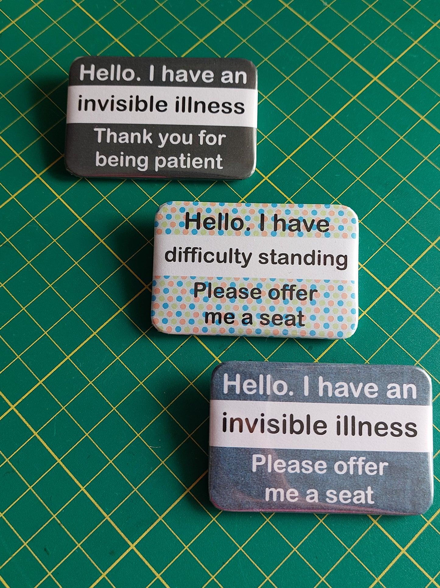 Hidden Disability & Invisible Illness Awareness Badges