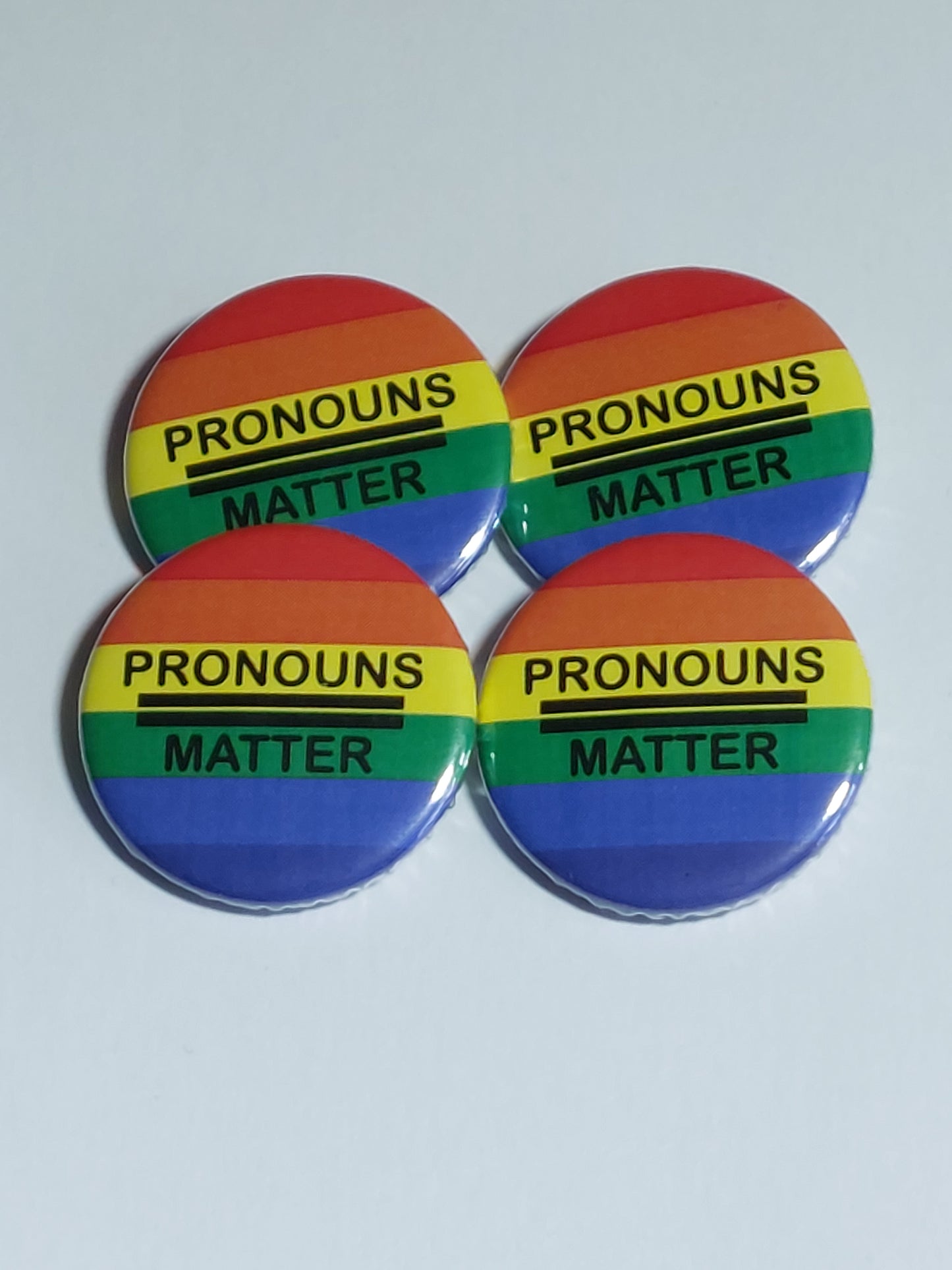 Pronouns Matter 25mm Dinky Badge