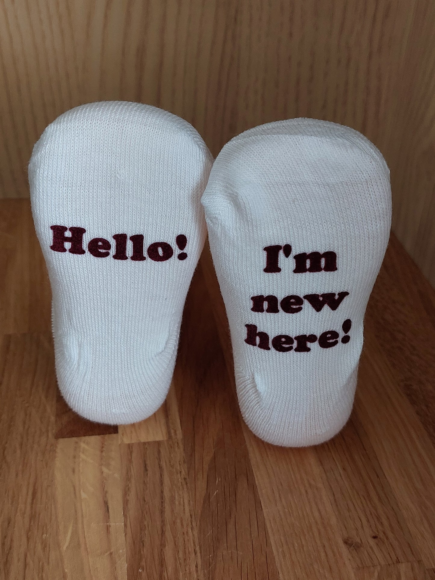 Hello I'm New Here! Baby Socks