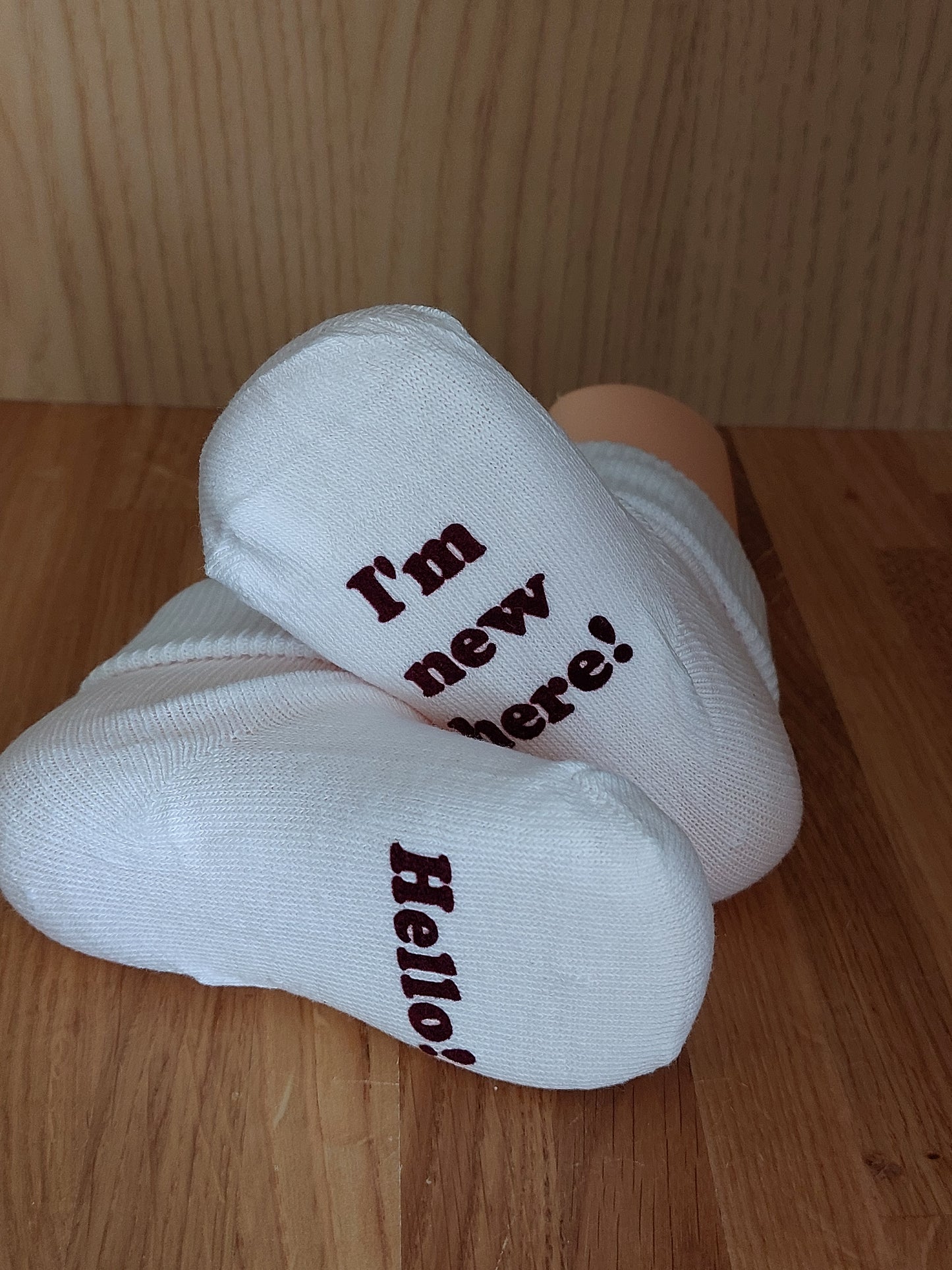 Hello I'm New Here! Baby Socks