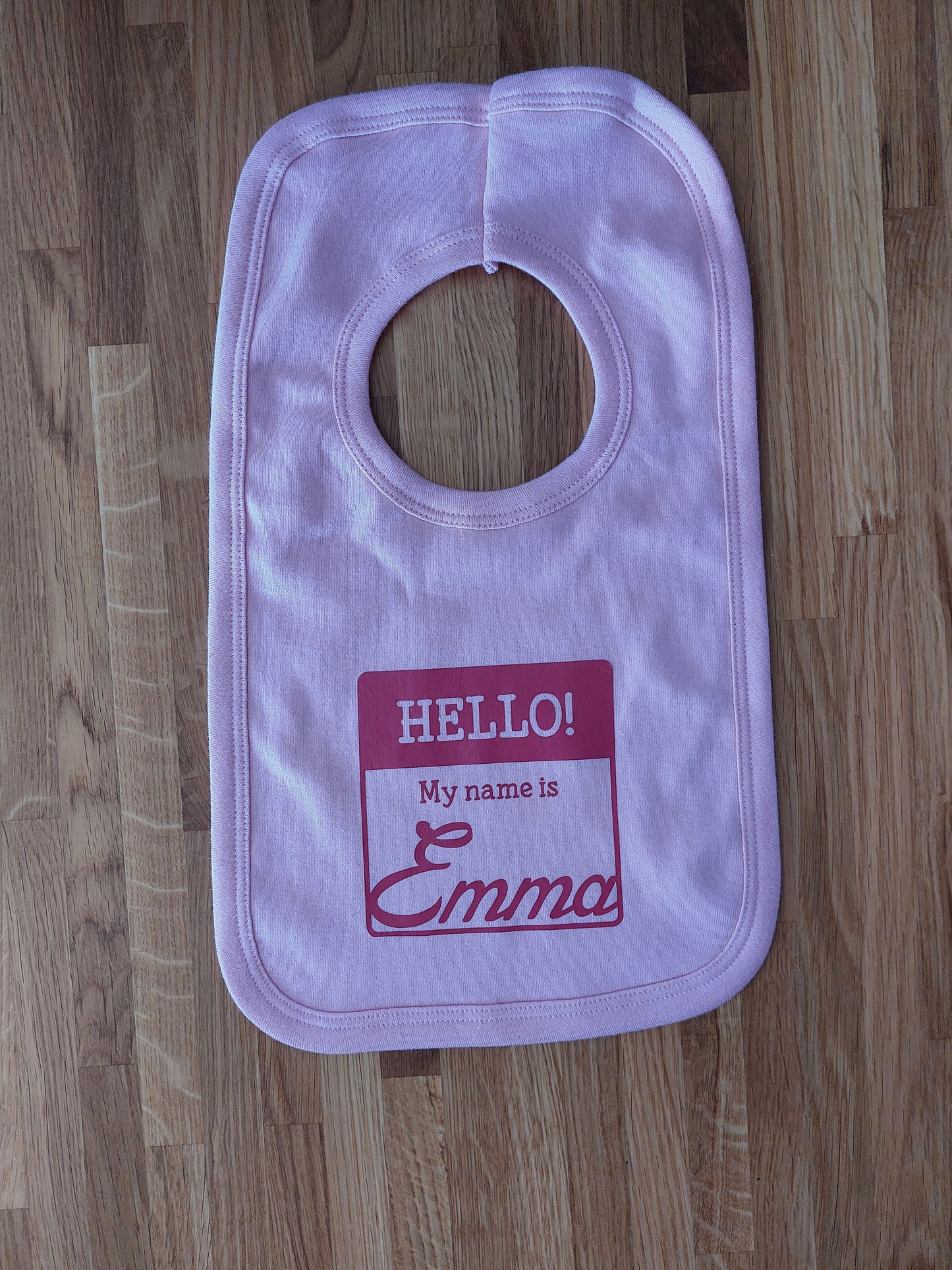 Personalised Baby Bib 'Hello! My name is...'