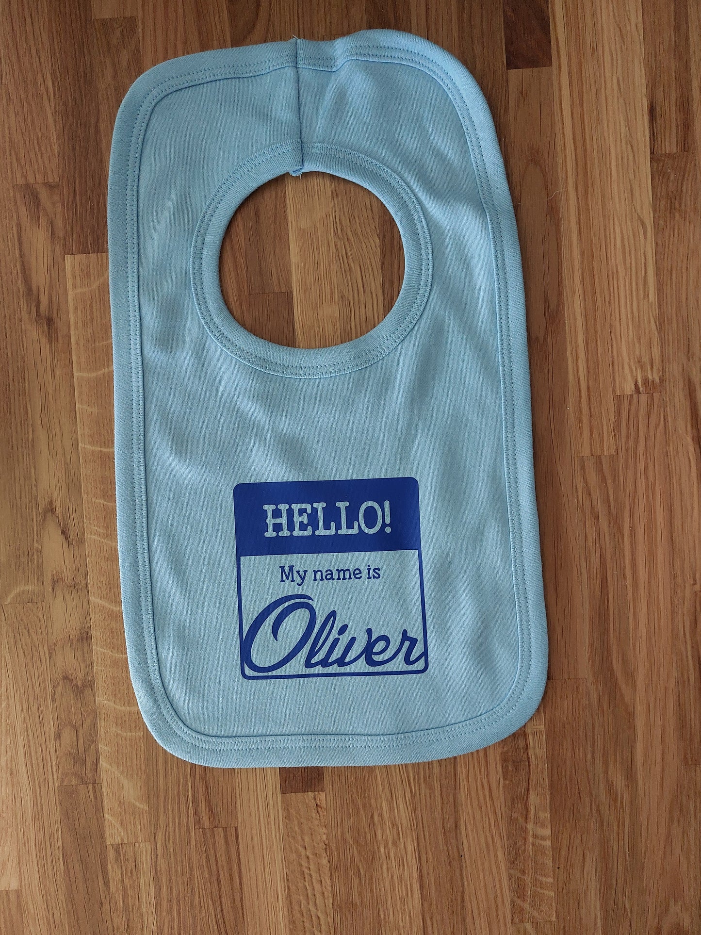 Personalised Baby Bib 'Hello! My name is...'