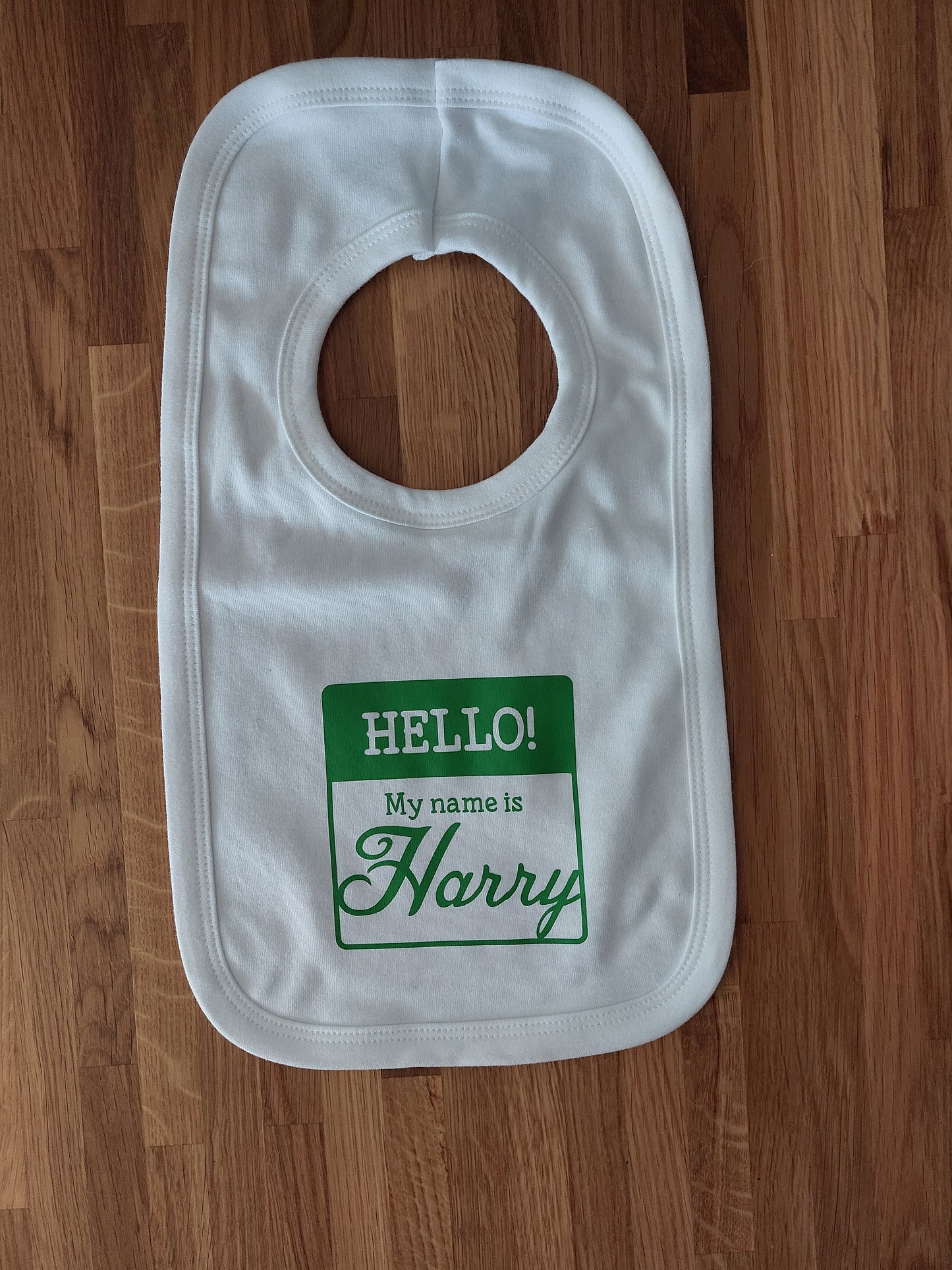 Personalised Baby Bib 'Hello! My name is...'