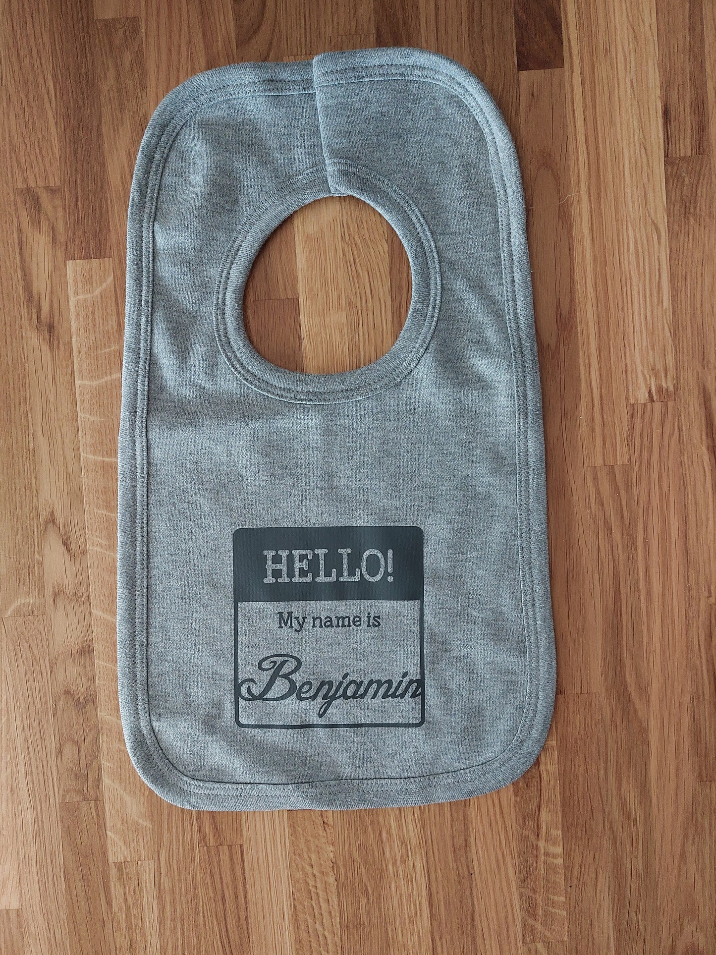 Personalised Baby Bib 'Hello! My name is...'