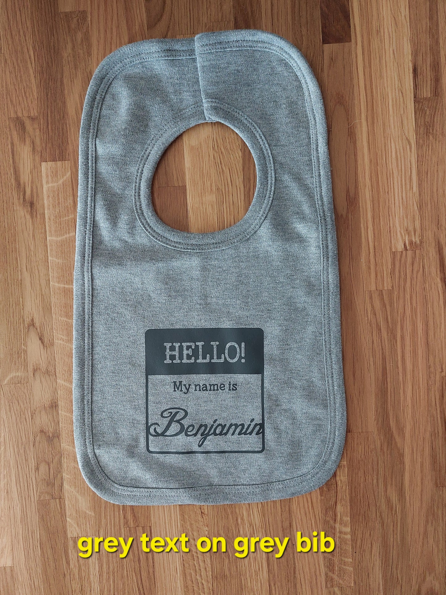 Personalised Baby Bib 'Hello! My name is...'