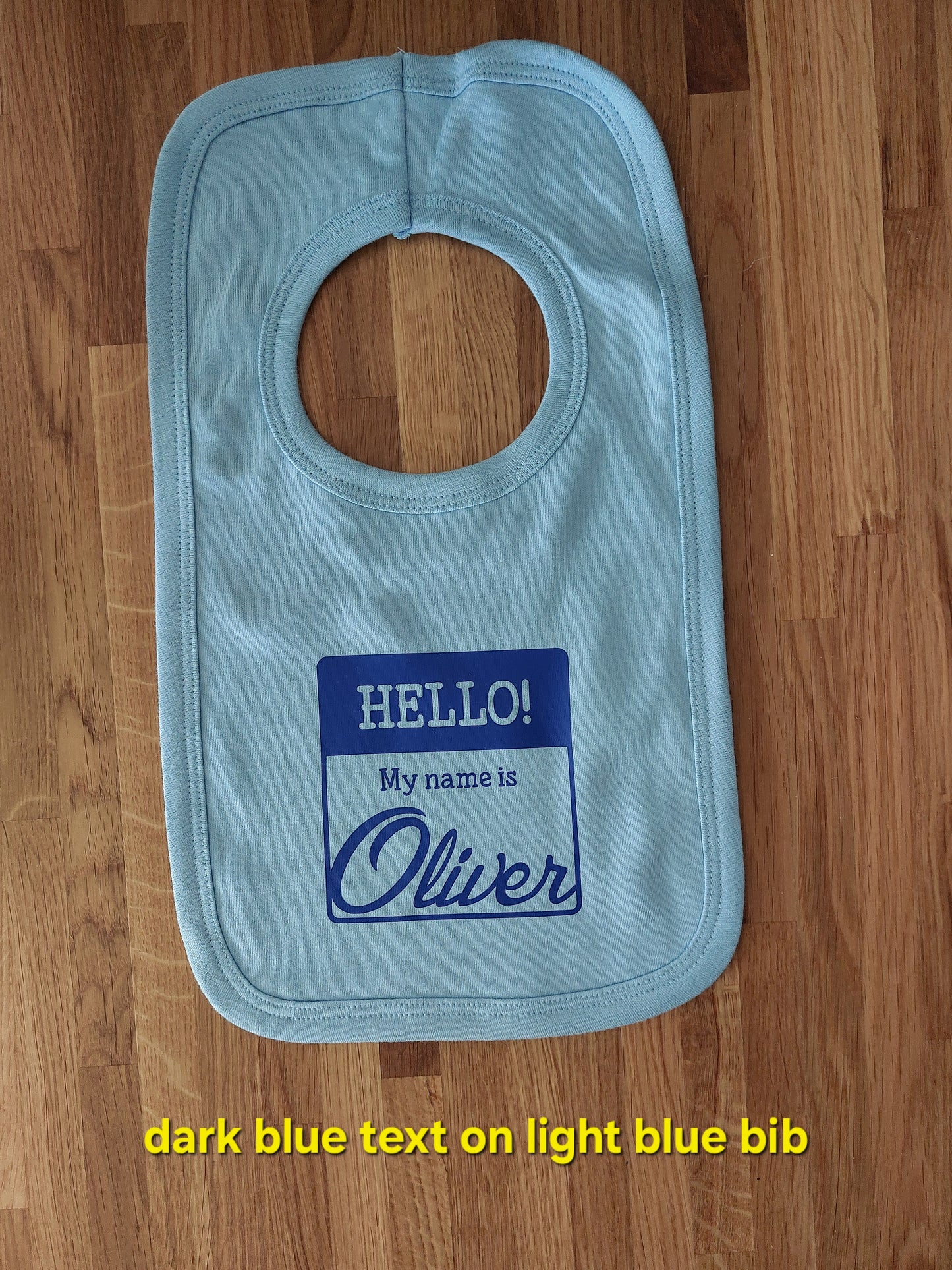 Personalised Baby Bib 'Hello! My name is...'
