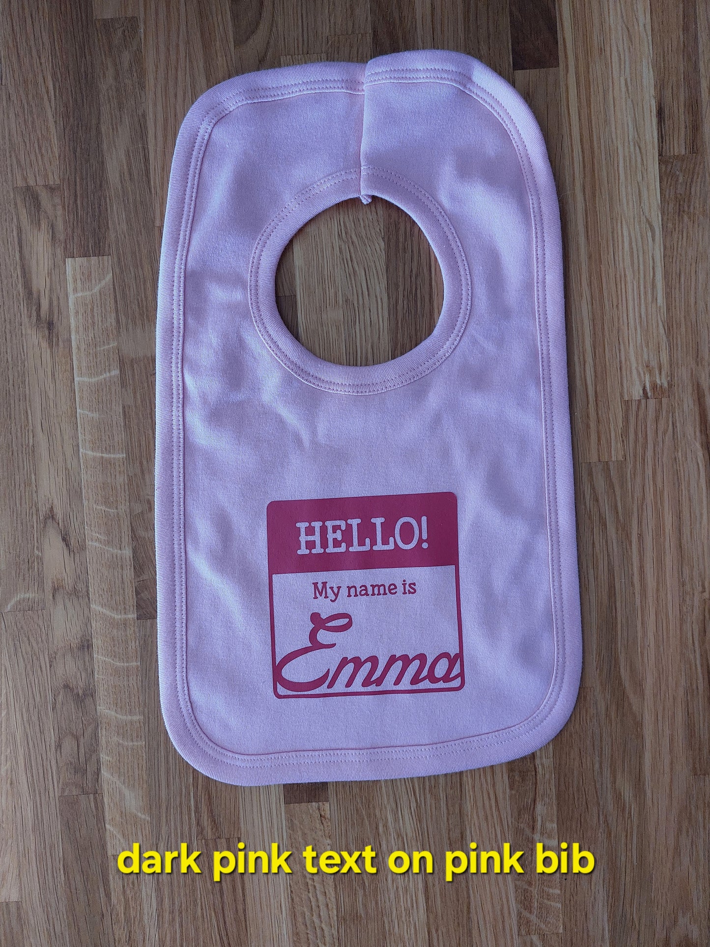 Personalised Baby Bib 'Hello! My name is...'