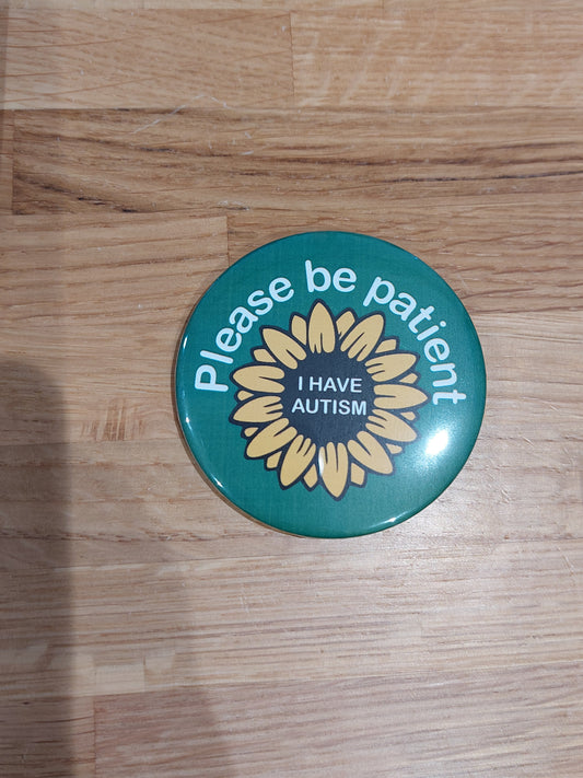 Autism Awareness Badge. 58mm. Hidden Disability