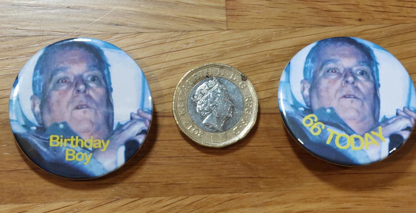 'Prince' Andrew birthday badge