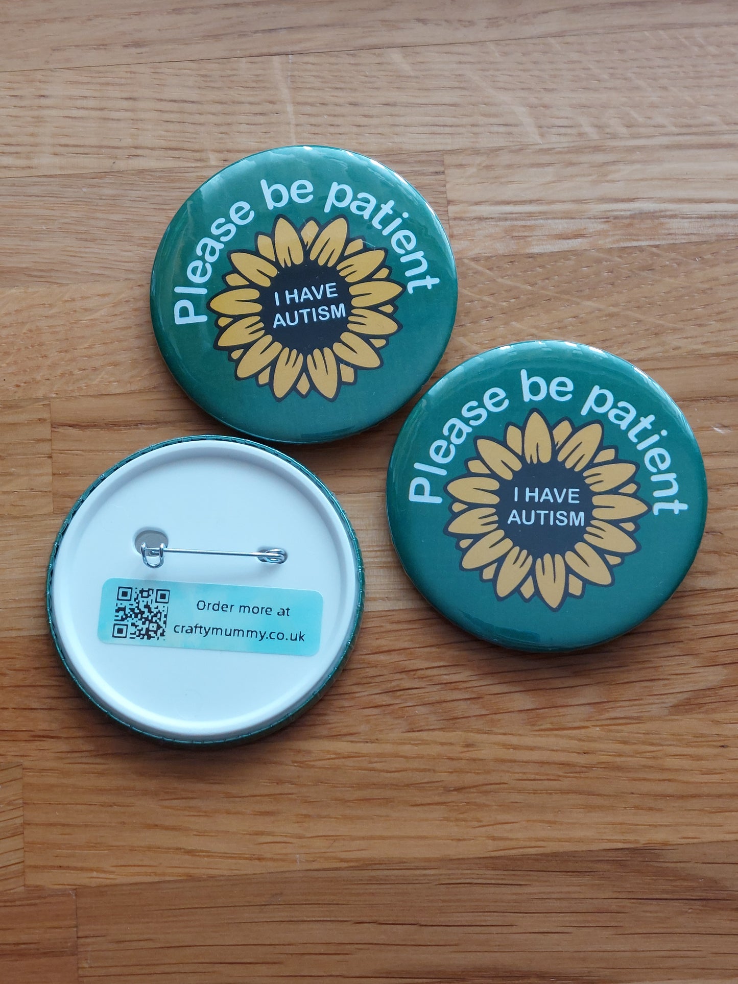 Autism Awareness Badge. 58mm. Hidden Disability
