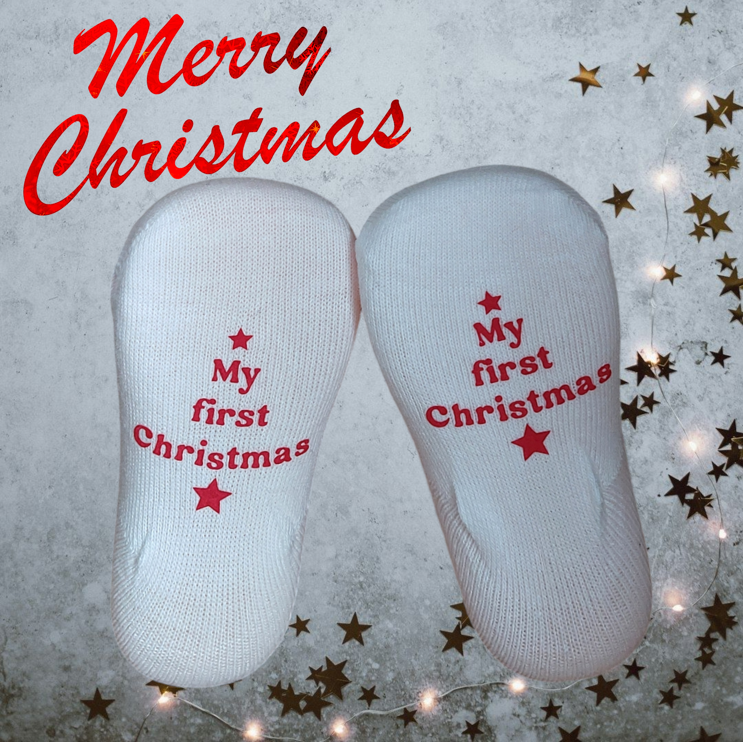 My First Christmas Baby Socks