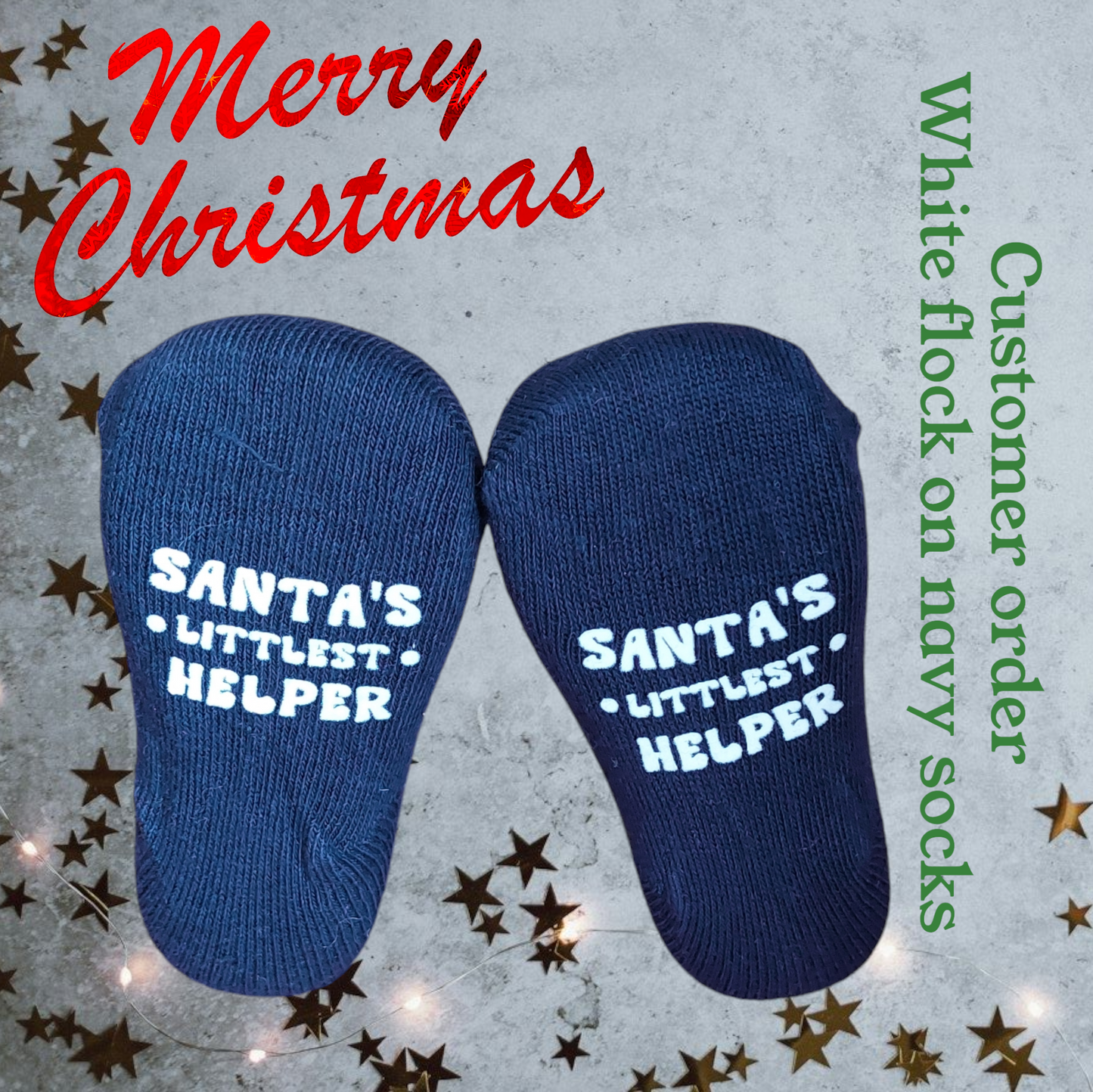 Santa's Littlest Helper Baby Socks