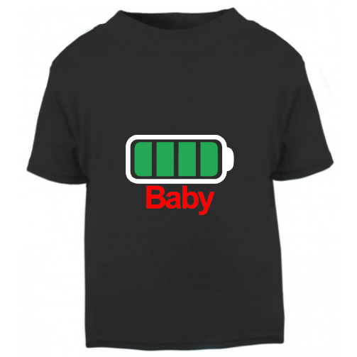 Battery Charge Set of 3 Family Bundle T-Shirts With Names