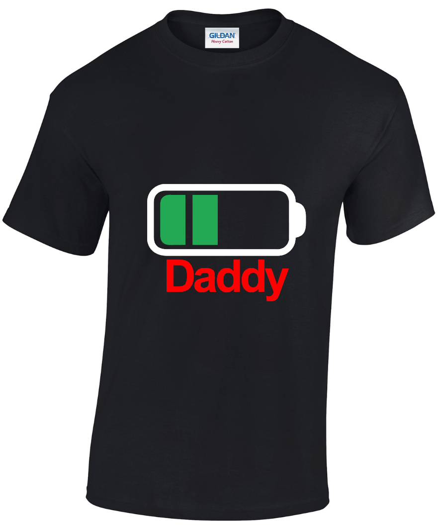 Battery Charge Set of 3 Family Bundle T-Shirts With Names