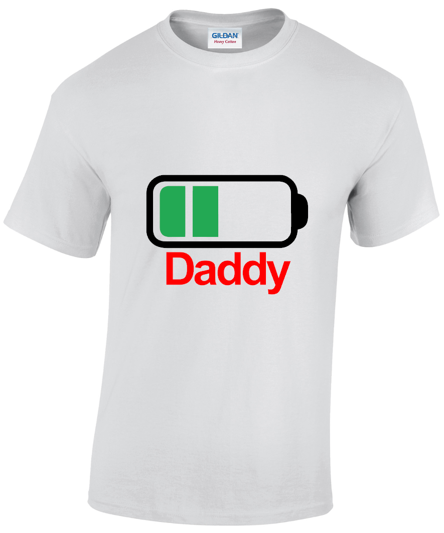 Battery Charge Set of 3 Family Bundle T-Shirts With Names