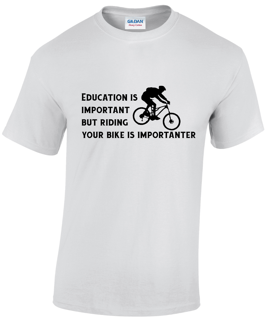 Bike Riding Vs Education T-shirt