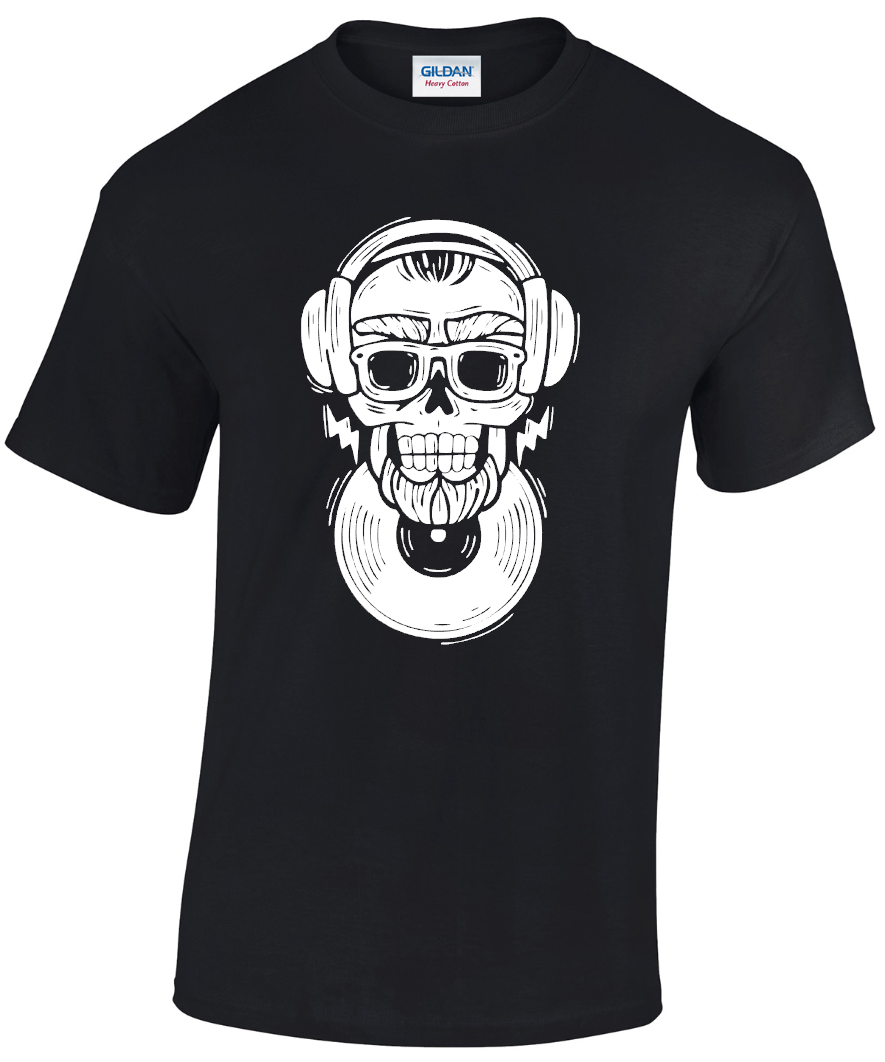 Hipster Skull T-shirt DJ Hipster