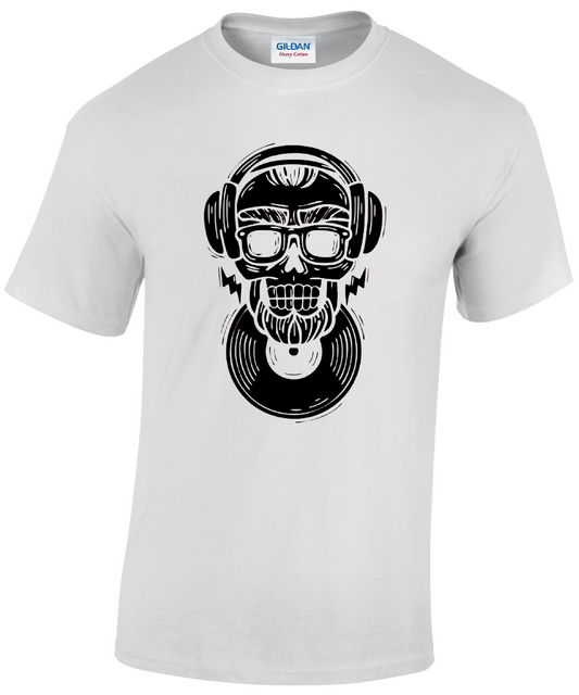 Hipster Skull T-shirt DJ Hipster