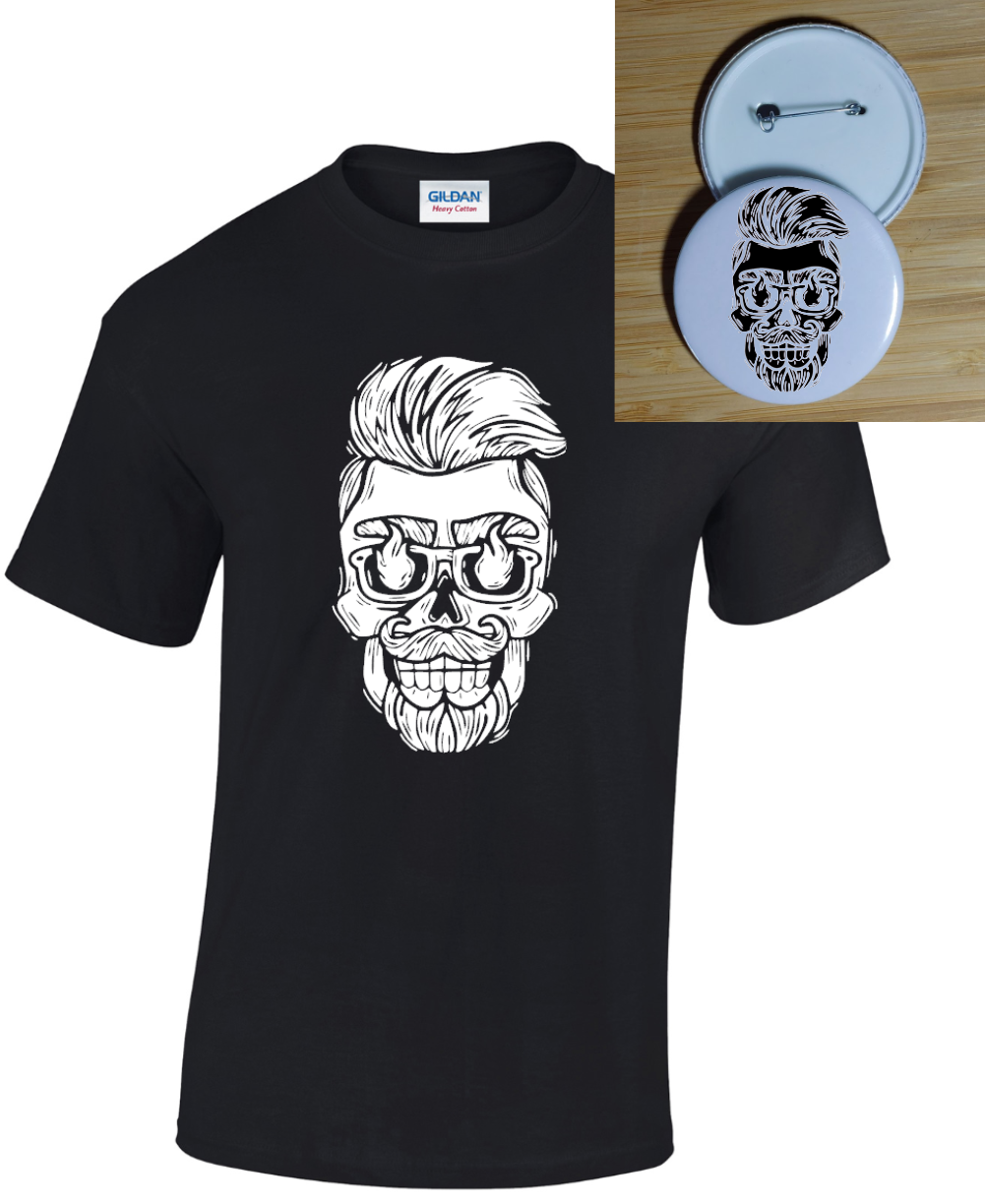 Hipster Skull T-shirt Warren Hot Eyes