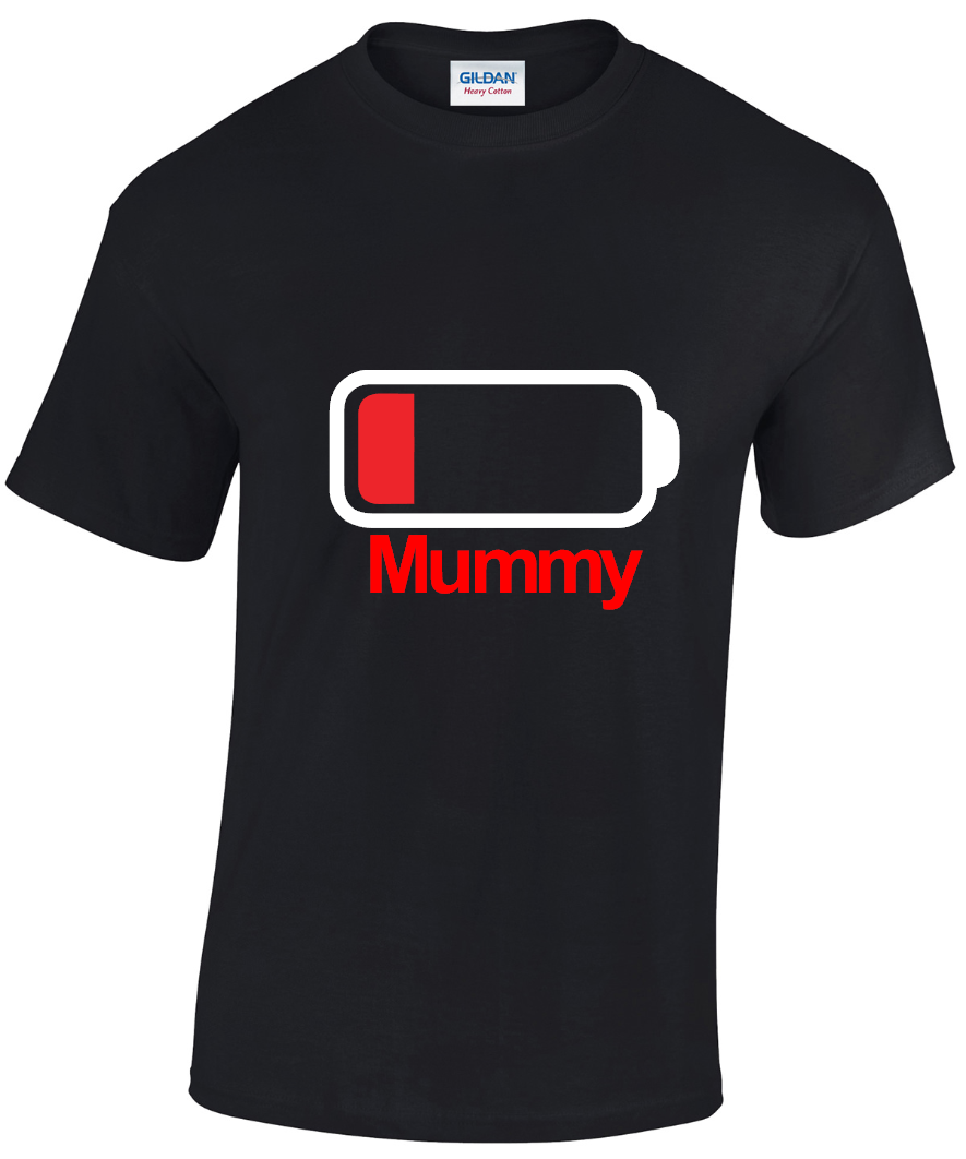 Battery Charge Set of 3 Family Bundle T-Shirts With Names