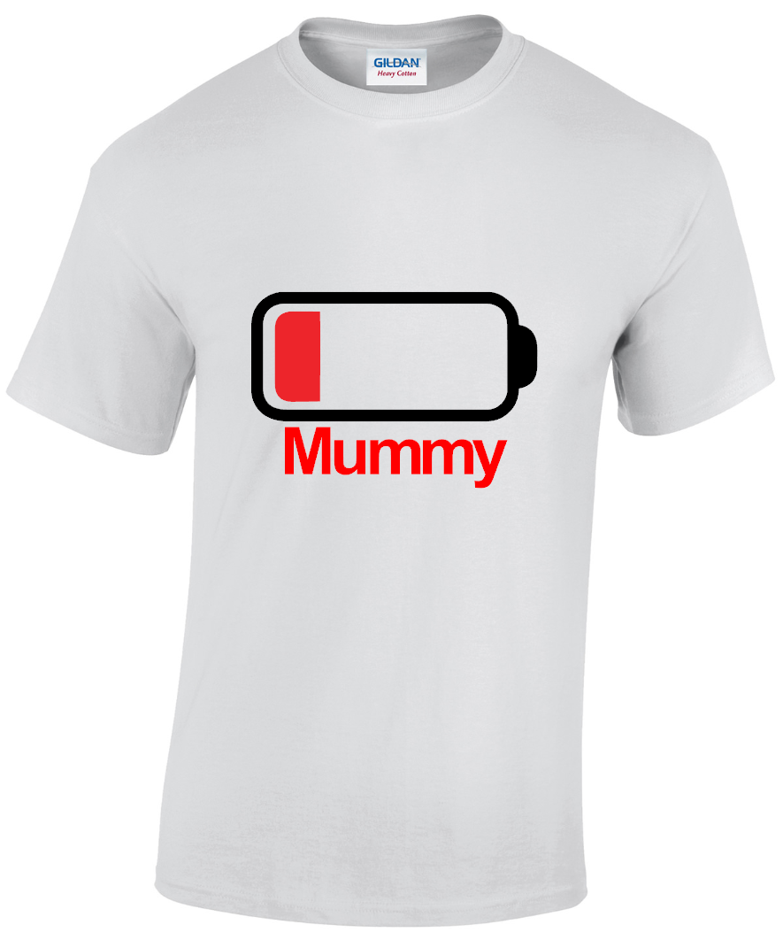 Battery Charge Set of 3 Family Bundle T-Shirts With Names