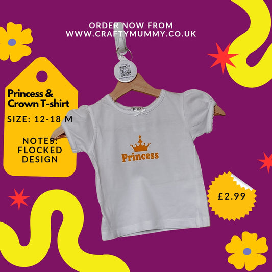 SALE! Princess & Crown White T-shirt