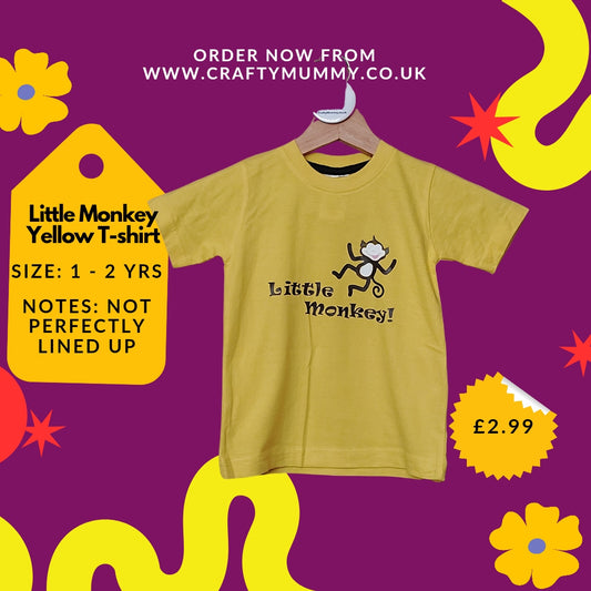 SALE! Little Monkey Yellow T-shirt
