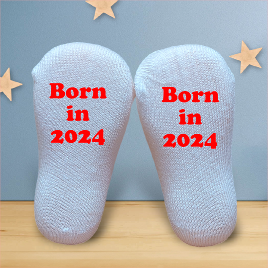 Born In 2024 Baby Socks