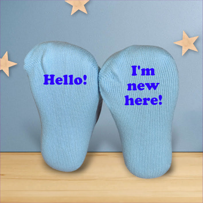 Hello I'm New Here! Baby Socks