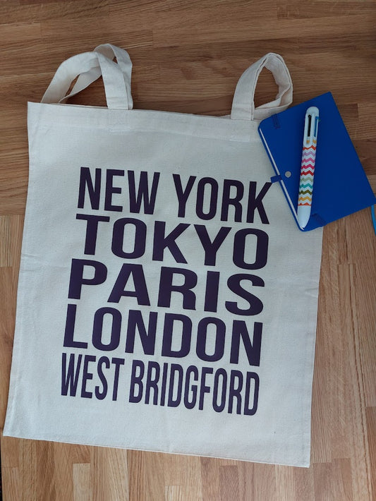 Cities Wordart Tote Bag